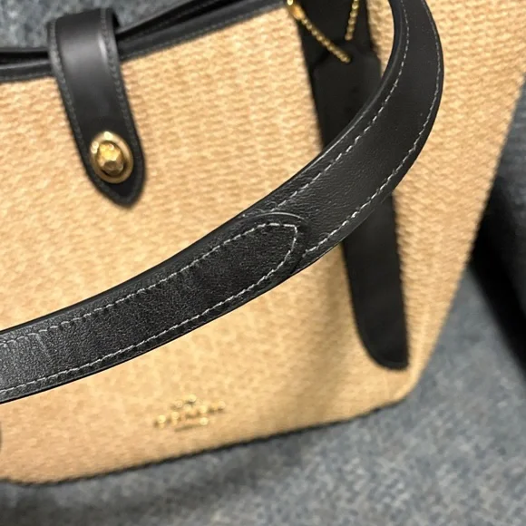 Coach Black and Tan Tote Bag - Picture 2 of 8